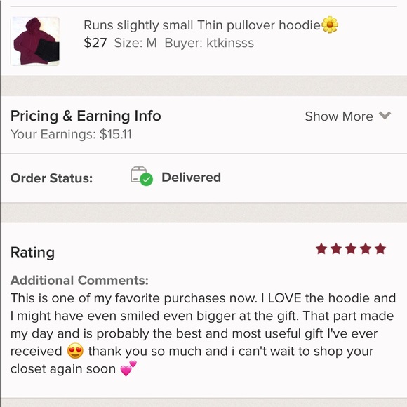 GOTS TO GO! 💥HP❤️Runs small Thin hoodie - Picture 3 of 4